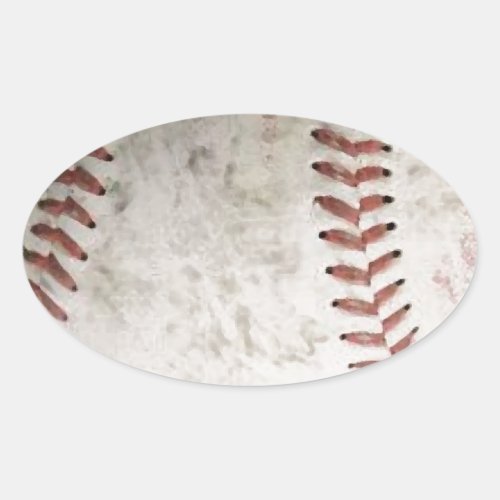 Baseball Oval Sticker