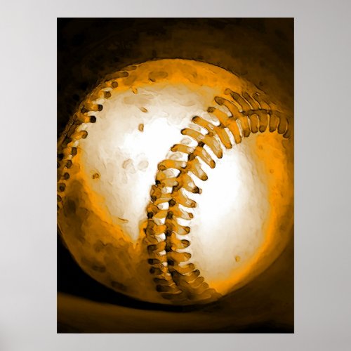Baseball Painting Artwork Posters