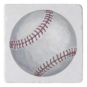 Baseball painting trivet
