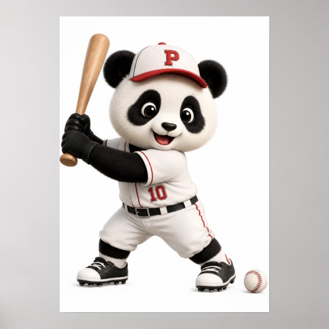 Baseball Panda  Poster (Front)