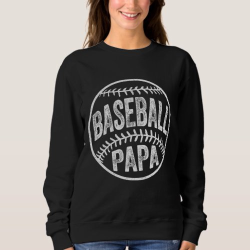 Baseball Papa Coach Fathers Day Gift Sweatshirt