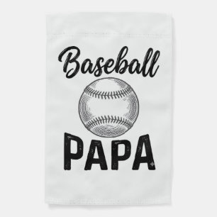 Baseball Papa Vintage Engraving Shirt Design_1 Garden Flag