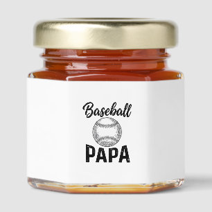 Baseball Papa Vintage Engraving Shirt Design_1 Honey Jar Favors