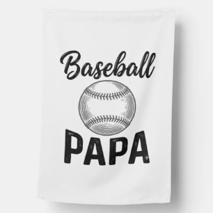 Baseball Papa Vintage Engraving Shirt Design_1 House Flag