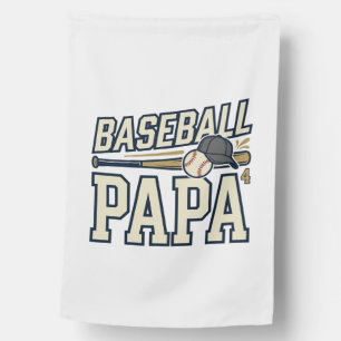 Baseball Papa Vintage Engraving Shirt Design_1 House Flag