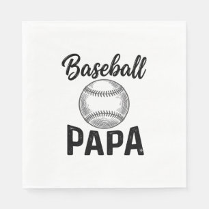 Baseball Papa Vintage Engraving Shirt Design_1 Napkins
