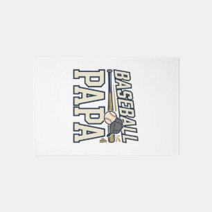Baseball Papa Vintage Engraving Shirt Design_1 Rug