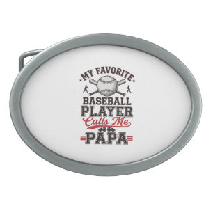 Baseball Papa Vintage Engraving Vector Design_1 Belt Buckle