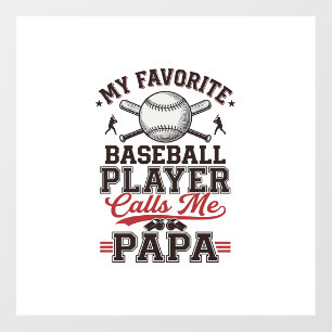Baseball Papa Vintage Engraving Vector Design_1 Floor Decals