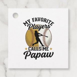 Baseball Papaw Favorite Players Vintage Shirt Desi Favor Tags