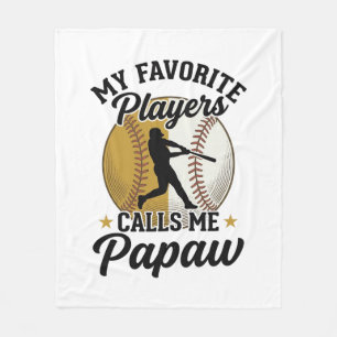 Baseball Papaw Favorite Players Vintage Shirt Desi Fleece Blanket