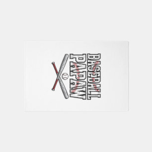 Baseball Papaw Vintage Engraving Design_1 Rug