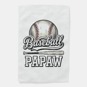 Baseball Papaw Vintage Engraving Shirt Design_1 Garden Flag