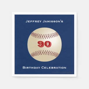 Baseball Paper Napkins, Birthday Party, Any Age Paper Napkins