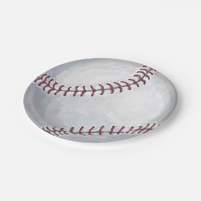 Baseball Paper Plates (Angled)