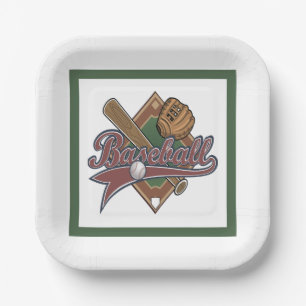 Baseball  paper plates