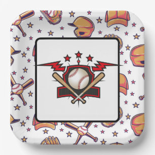 Baseball  paper plates