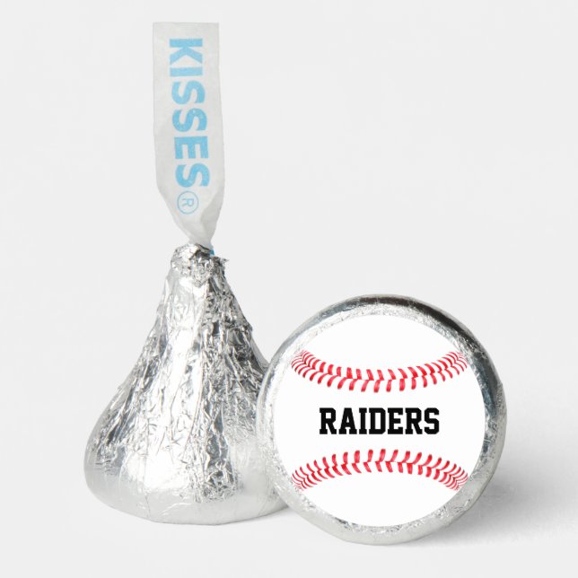 Baseball Party Custom Baseball Team Name or Text Hershey®'s Kisses® (Front)