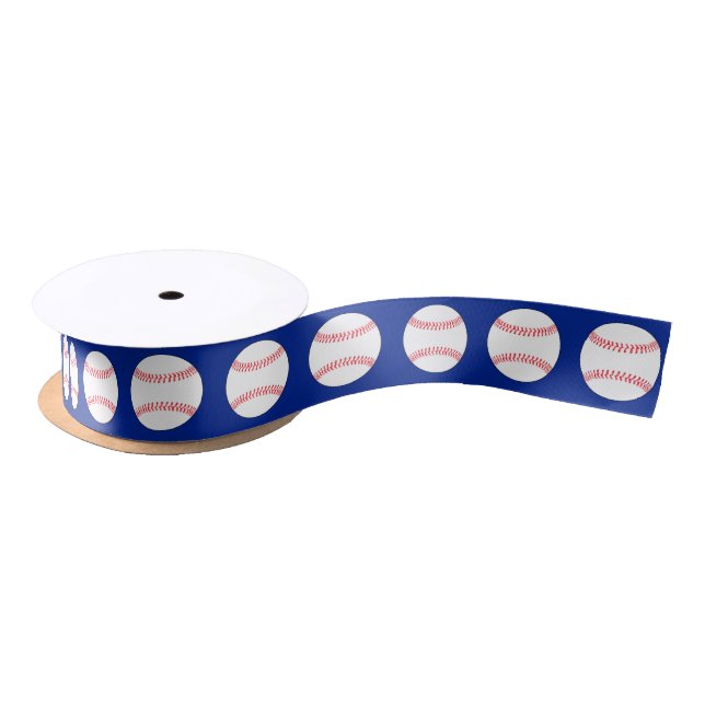 Baseball Party Custom Color Satin Ribbon (Spool)