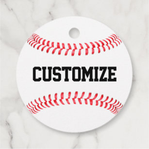 Editable Baseball Team Party Favor Tags Personalizedjersey 