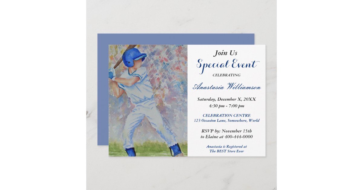 BASEBALL PARTY EVENT INVITE | Zazzle