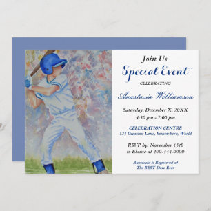 BASEBALL PARTY EVENT INVITE