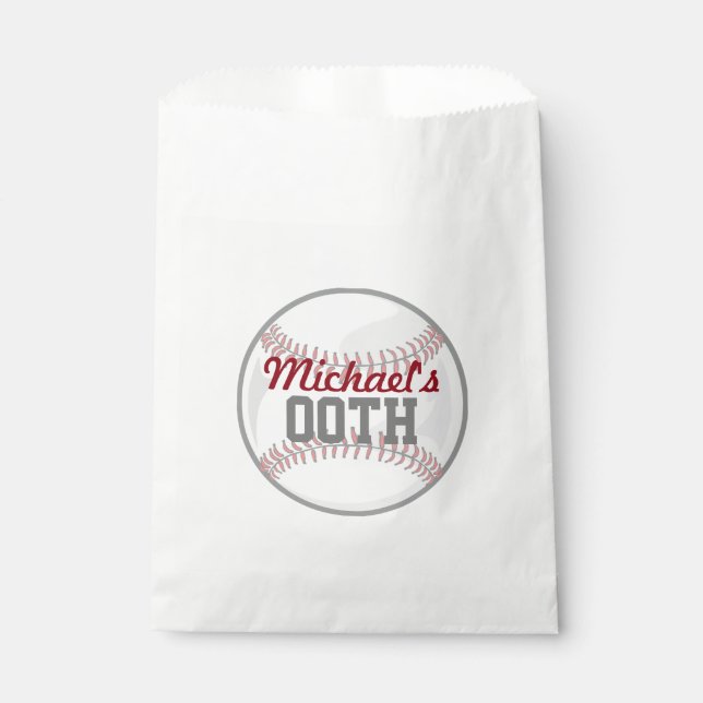 Baseball Party Favor Bag (Front)