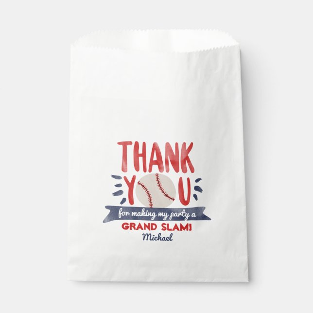 Baseball Party Favor Bags (Front)