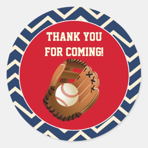 Baseball Party Favor Stickers Tags