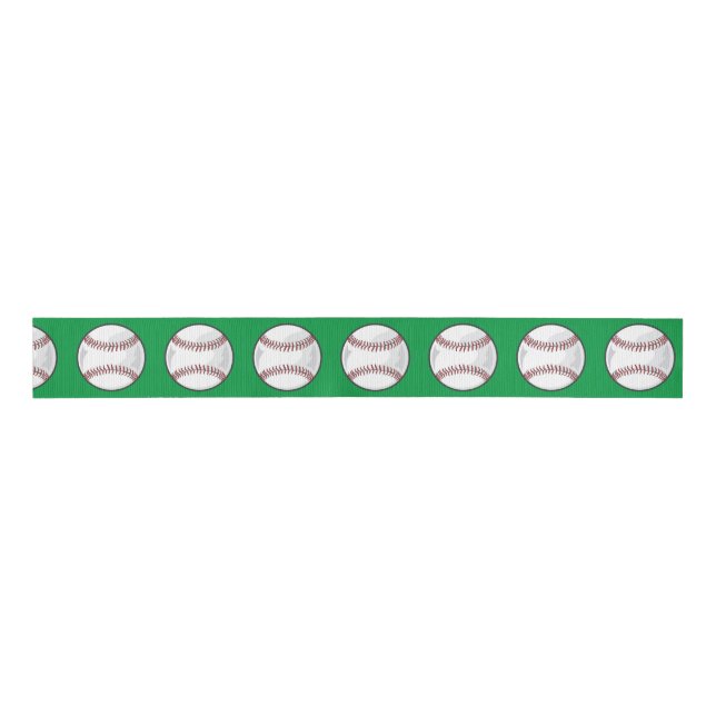 Baseball Party Grosgrain Ribbon (Front)