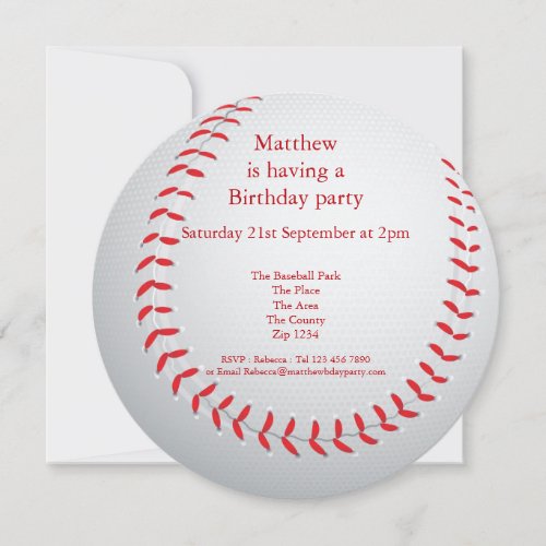 Baseball Party Invitation