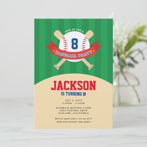 Baseball Party Invitation Zazzle