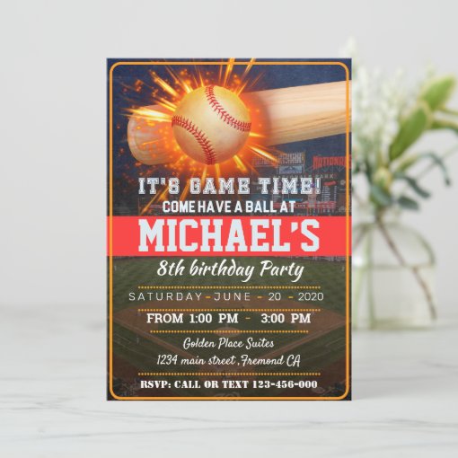 Baseball Party Invitation Zazzle