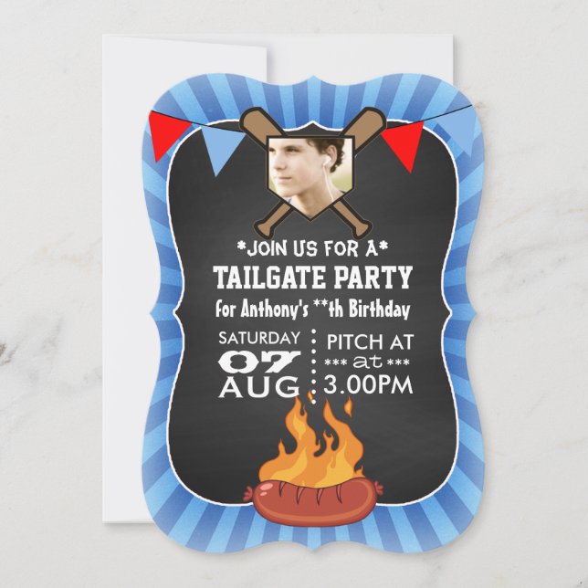 Baseball Party Invitation (Front)