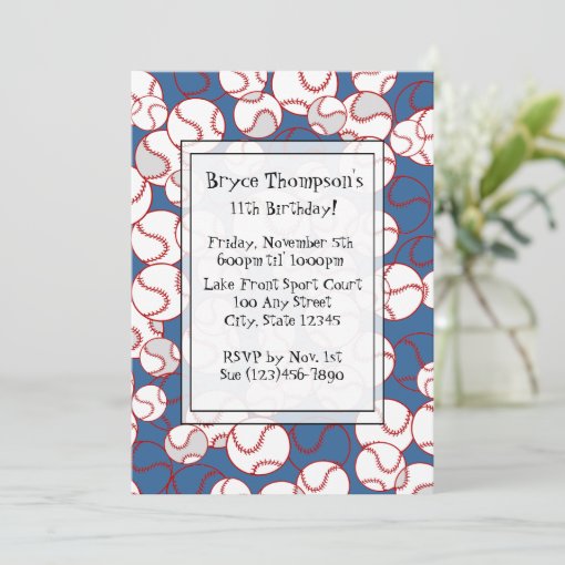 Baseball Party Invitation Zazzle