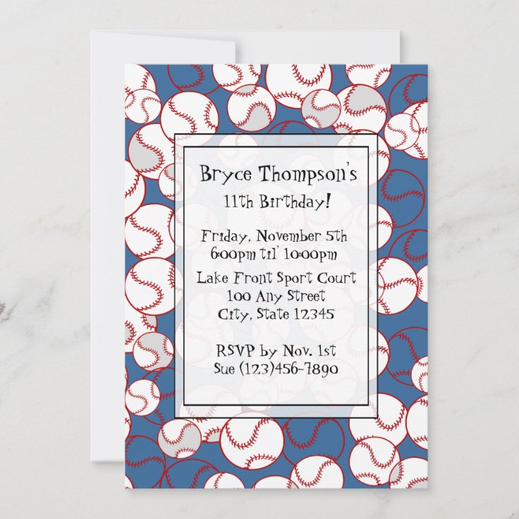 Baseball Party Invitation | Zazzle