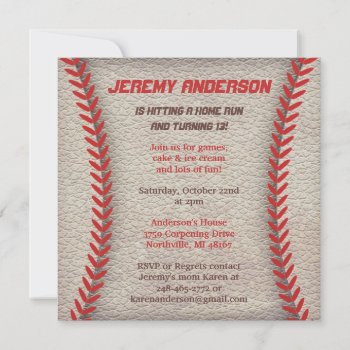 Baseball Party Invitations by youreinvited at Zazzle