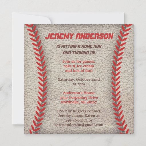 Baseball Party Invitations | Zazzle