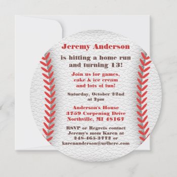 Baseball Party Invitations by youreinvited at Zazzle
