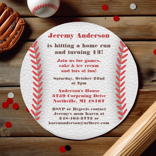 Baseball Party Invitations