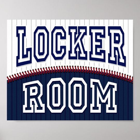 Baseball Party Locker Room Sign Print Zazzle Com