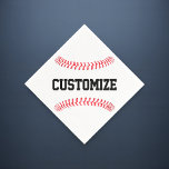 Baseball Party or Team Banquet Custom Text Sports Napkins<br><div class="desc">Customizable cocktail napkins for baseball team banquets, parties and other events. Click "Personalize this template" and type the name of your baseball team or any other text (player name, school name, mascot, etc.) in the custom text box. These are perfect for baseball-themed birthday parties, end-of-season banquets, and other special events!...</div>