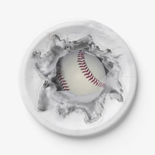 Baseball Party Paper Plates