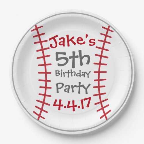 Baseball Party Plates_ Birthday Party Decor Paper Plates