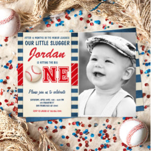 Baseball Party Slugger Rookie Sports Boy Birthday Invitation