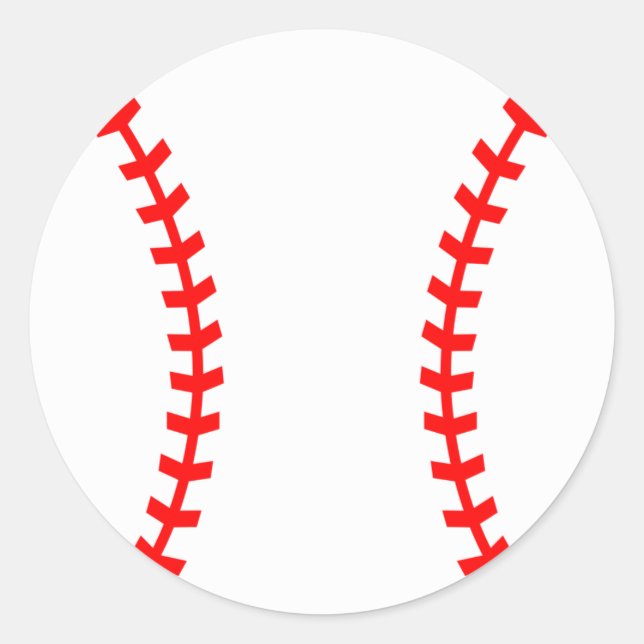 Baseball Party Sticker, Birthday Sticker (Front)