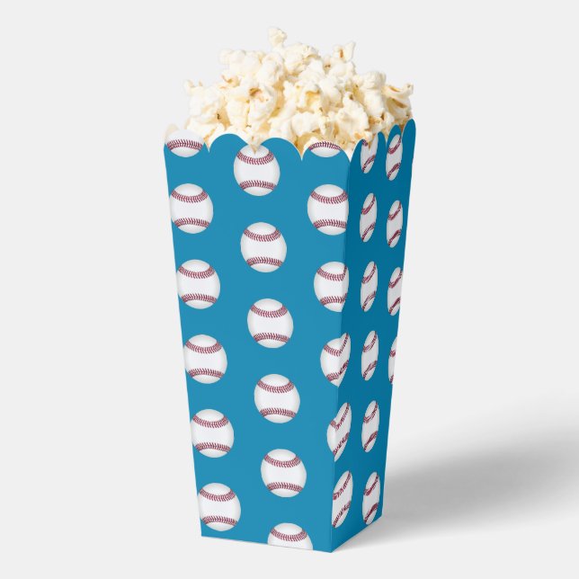 Baseball Party Treat Favor Box (Popped)