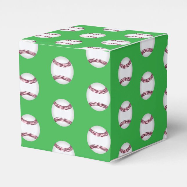 Baseball Party Treat Favor Box (Front Side)
