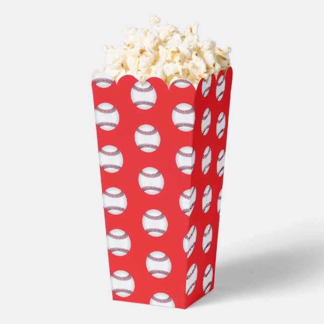 Baseball Party Treat Favor Box (Popped)