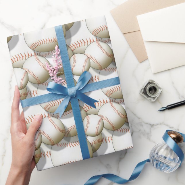 Baseball Pattern All Occasion Wrapping Paper (Gifting)